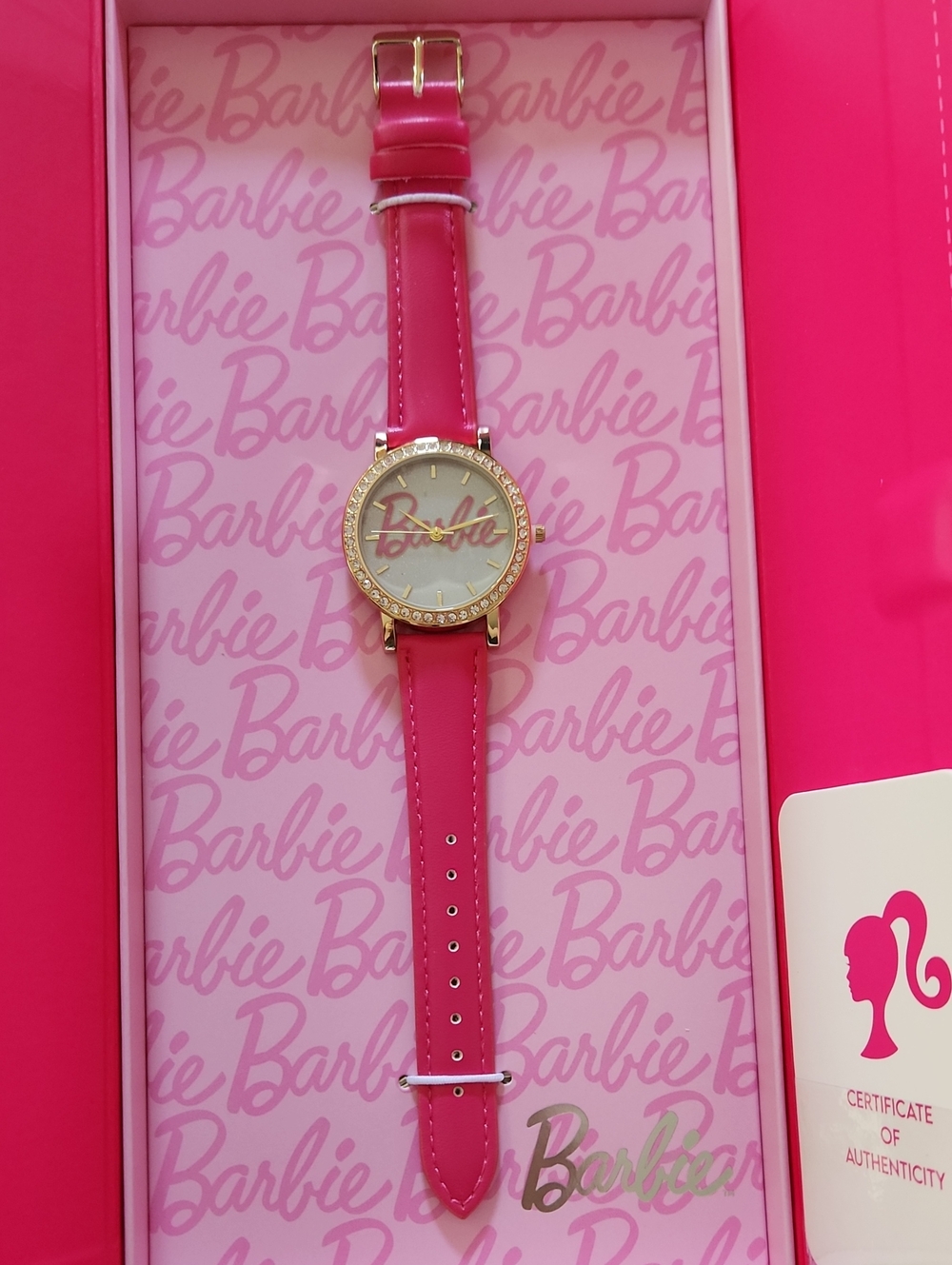 Barbie Pink Gold Accent Women's Watch